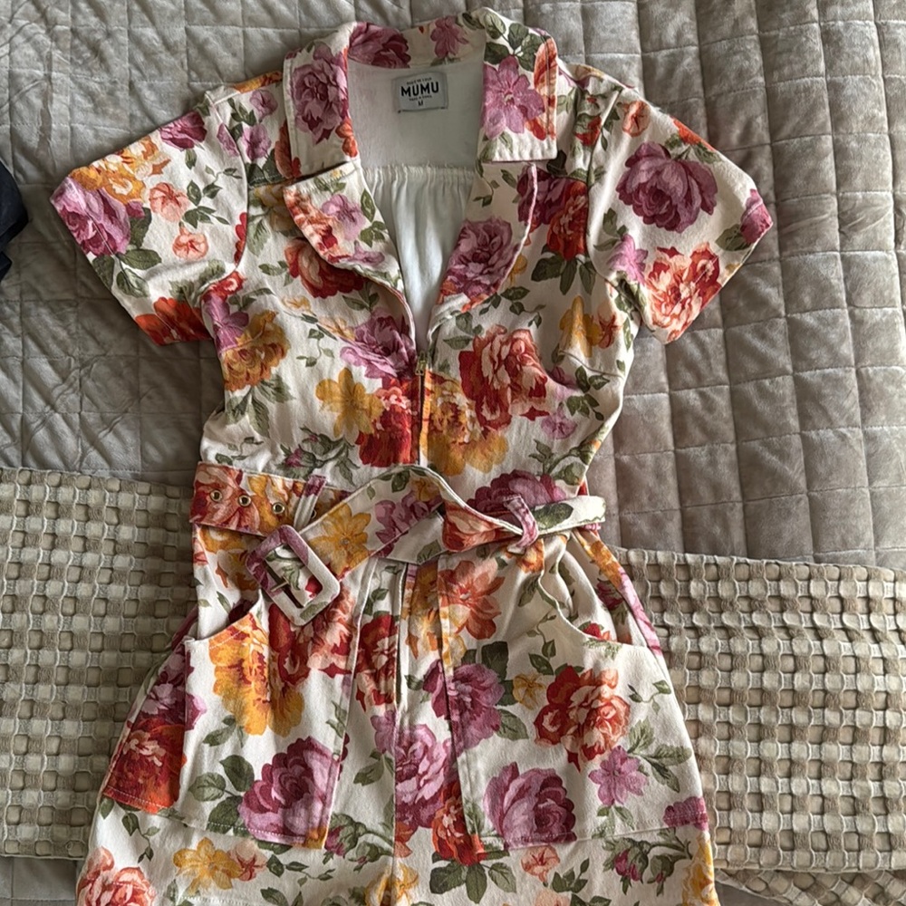 Show Me Your MuMu Floral Romper - Multicolor